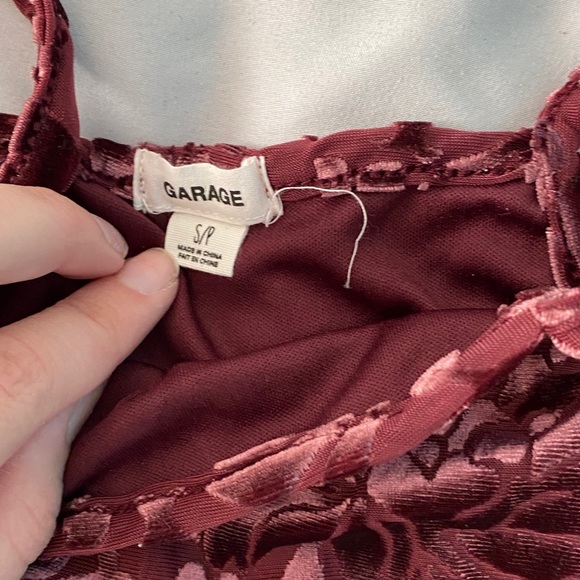 Velvet patterned halter top GARAGE - Picture 5 of 5